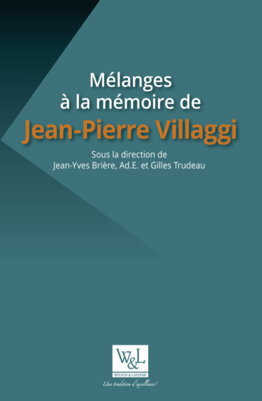 Lucie Lamarche publie un chapitre dans un ouvrage collectif à la mémoire de Jean-Pierre Villaggi